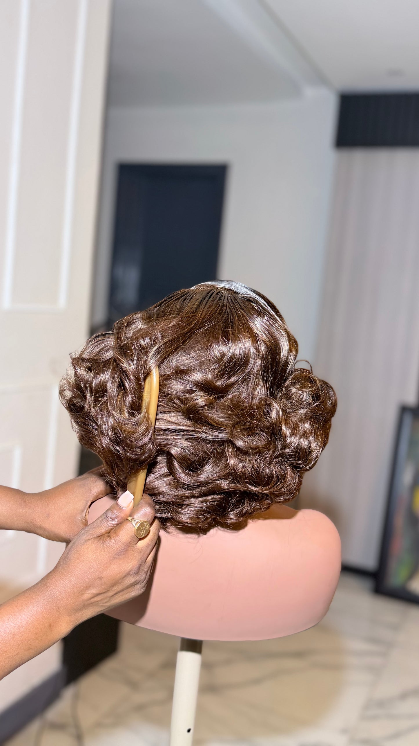 Black Beauty La Reine 4x4 , 5x5 Lace Wig – Luxury Curly Human Hair Wig-