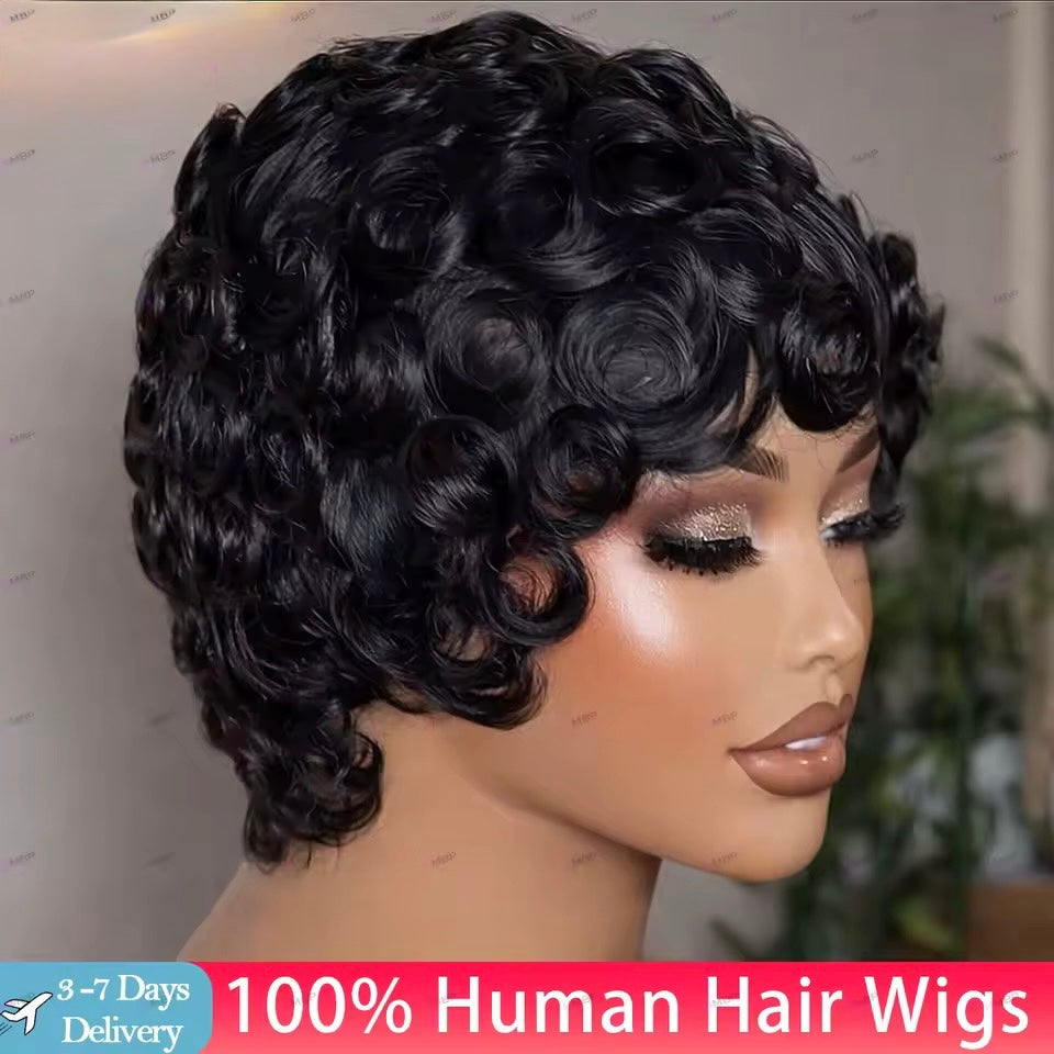 Super Double Drawn Chioma Wig – Short Curly Human Hair Wig | Premium Full Density Wig