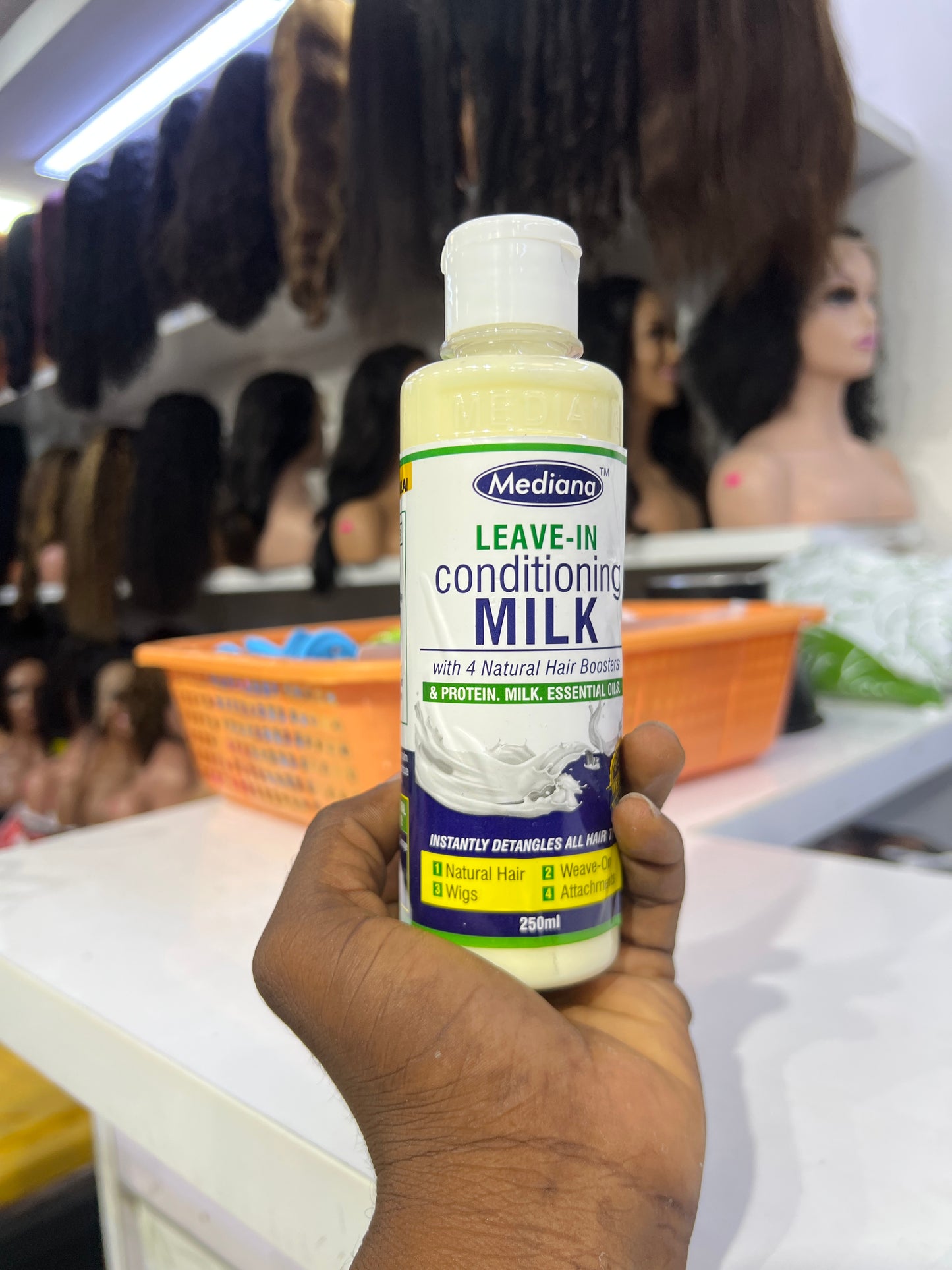 Leave in milk conditioner