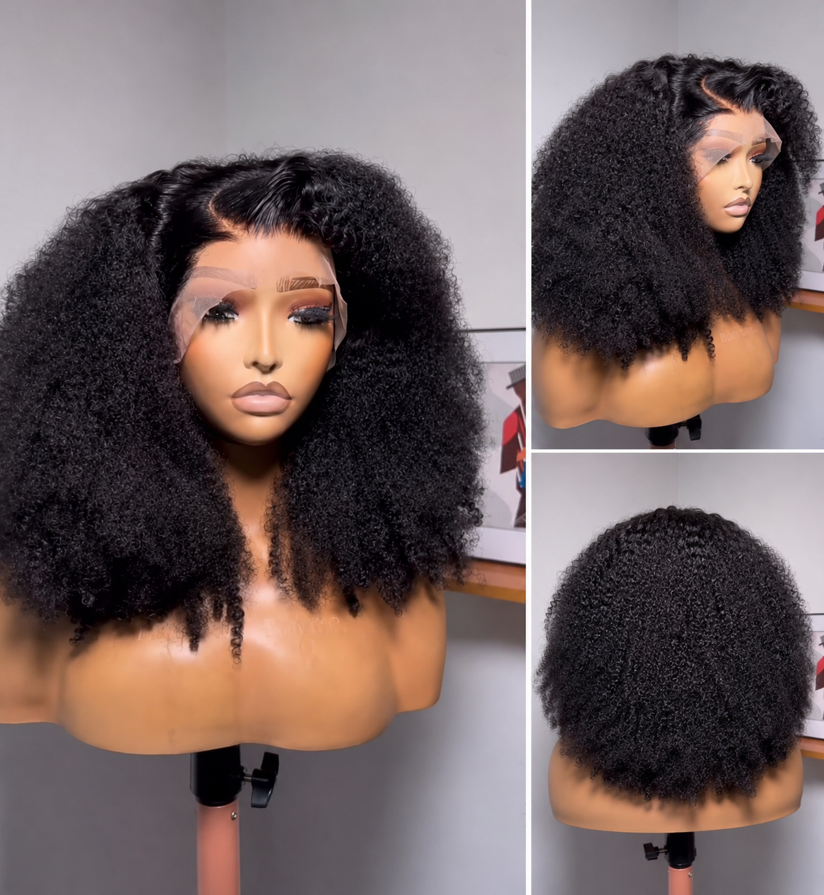 13x4 Afro kinky human hair wig