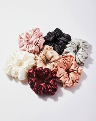 Large Satin Scrunchies – Soft Hair Scrunchies for Ponytails & Protective Styling