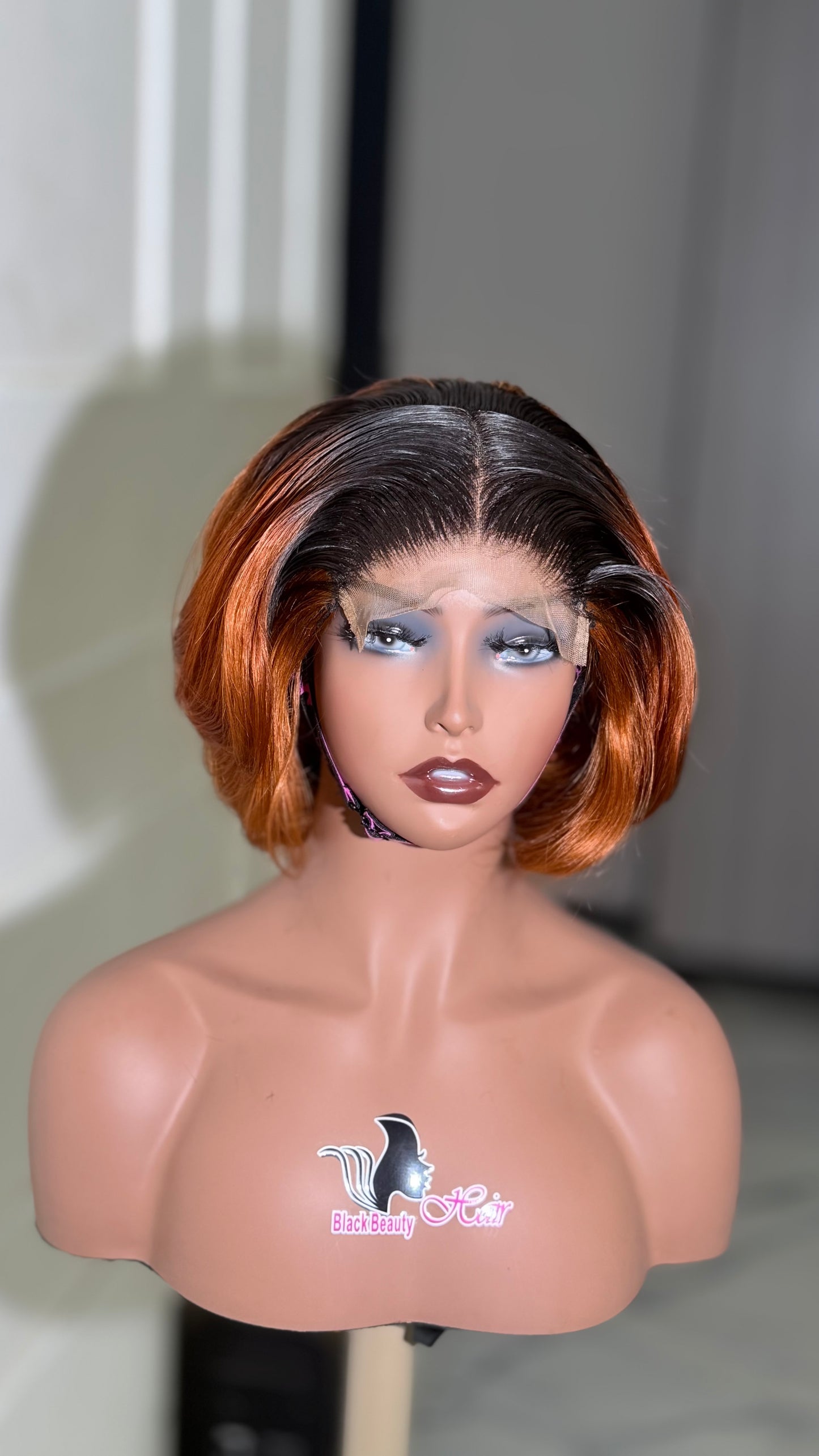 Archy Cut Burgundy Bob Wig – Black Beauty Hair | Luxury Human Hair Wig
