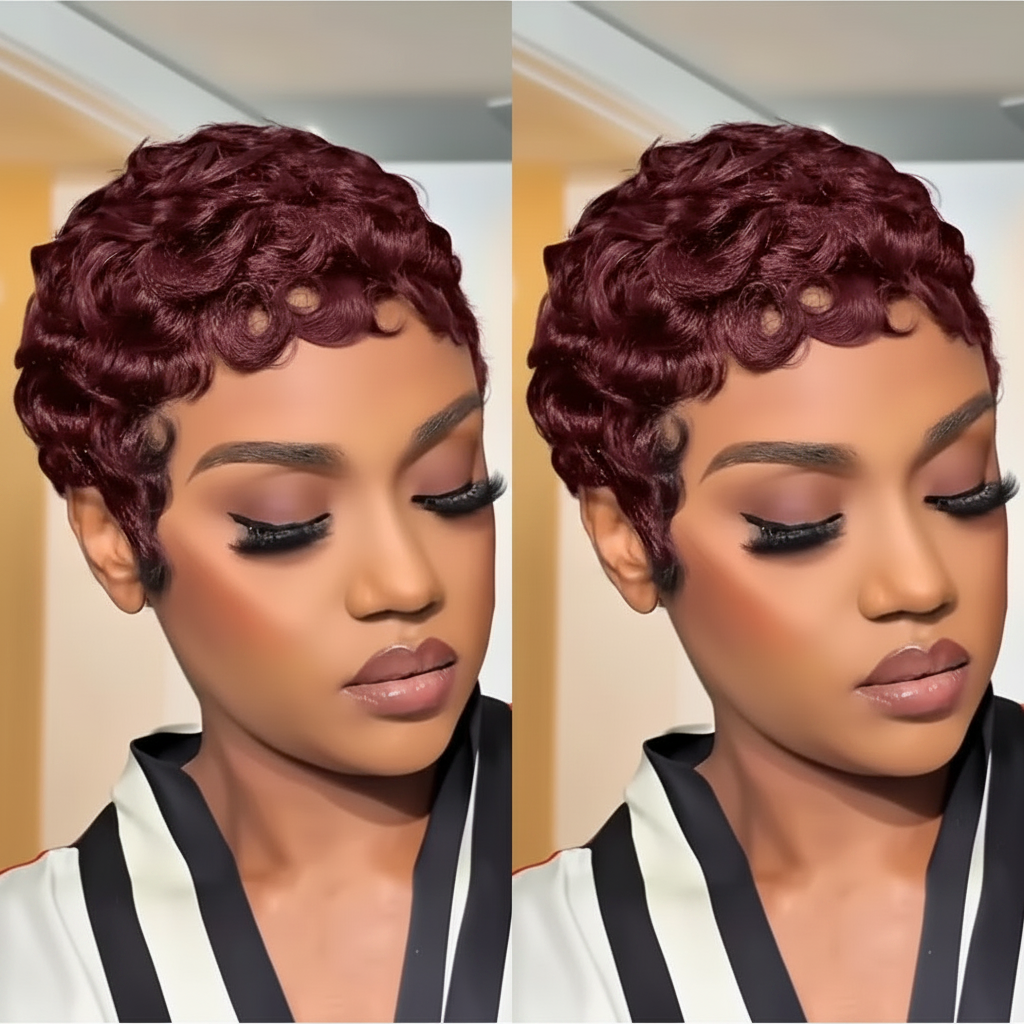 Lightweight Chioma Pixie Cut Wig – Short Human Hair Wig for Women | Natural Stylish Wig