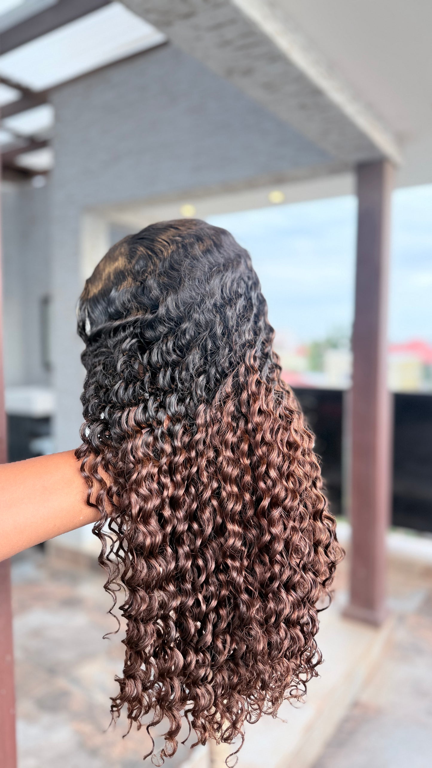 Rich Aunty Premium Deep Wave Wig – 5×5 HD Lace Closure Wig (300g Luxury Density)