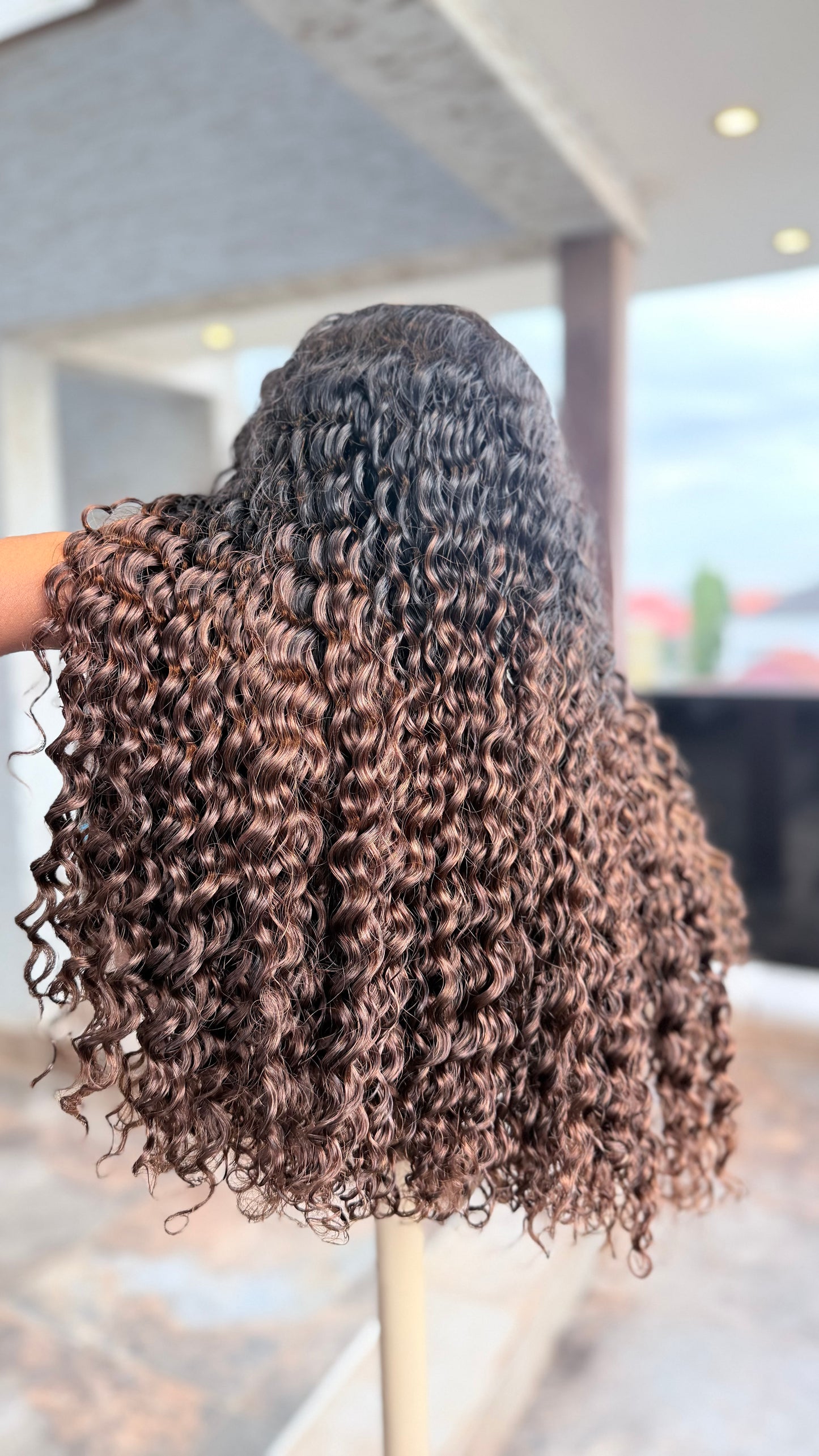 Rich Aunty Premium Deep Wave Wig – 5×5 HD Lace Closure Wig (300g Luxury Density)