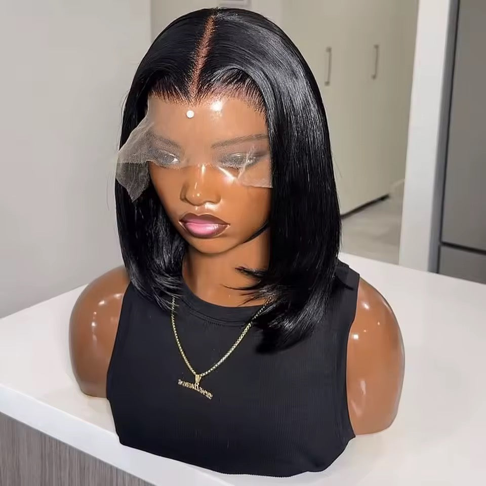 Double drawn statement high quality bob wig