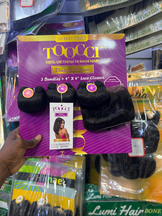 Tooci Bouncy Curl Dd 4x4 closure