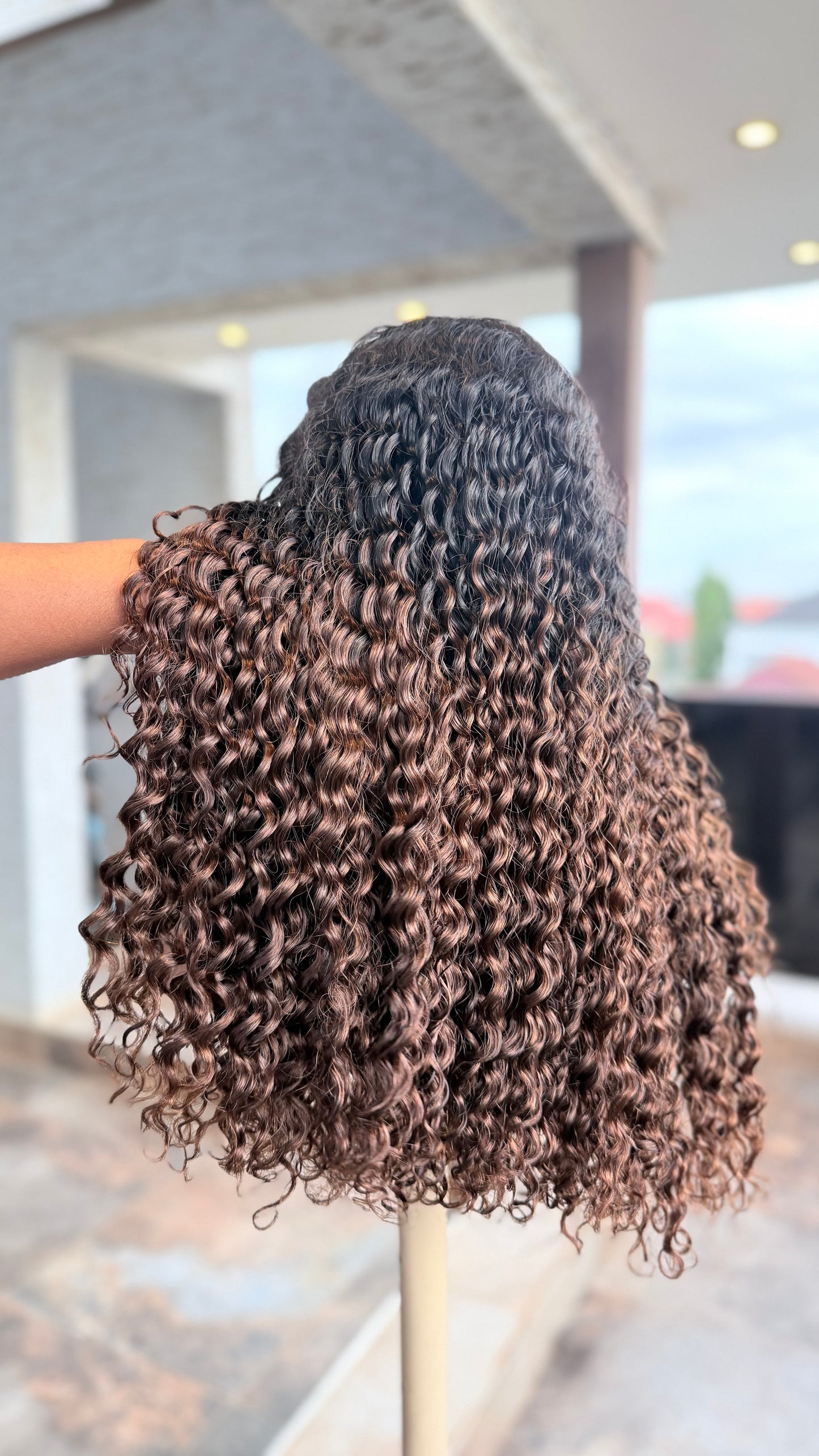 Rich Aunty Premium Deep Wave Wig – 5×5 HD Lace Closure Wig (300g Luxury Density)