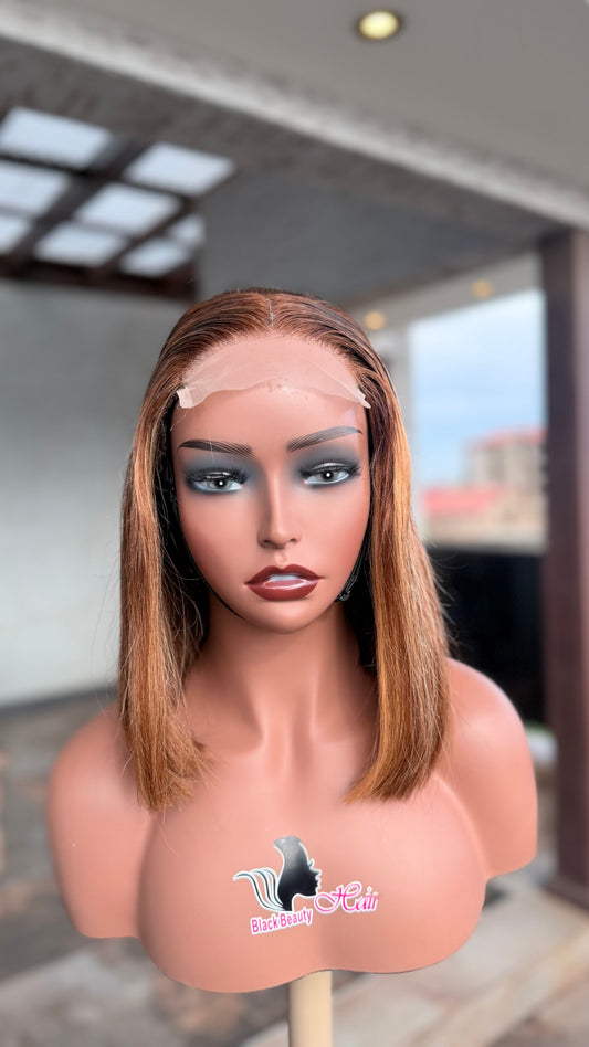 Cassandra 4x4 Lace Wig – Sleek Straight Bob Human Hair Wig