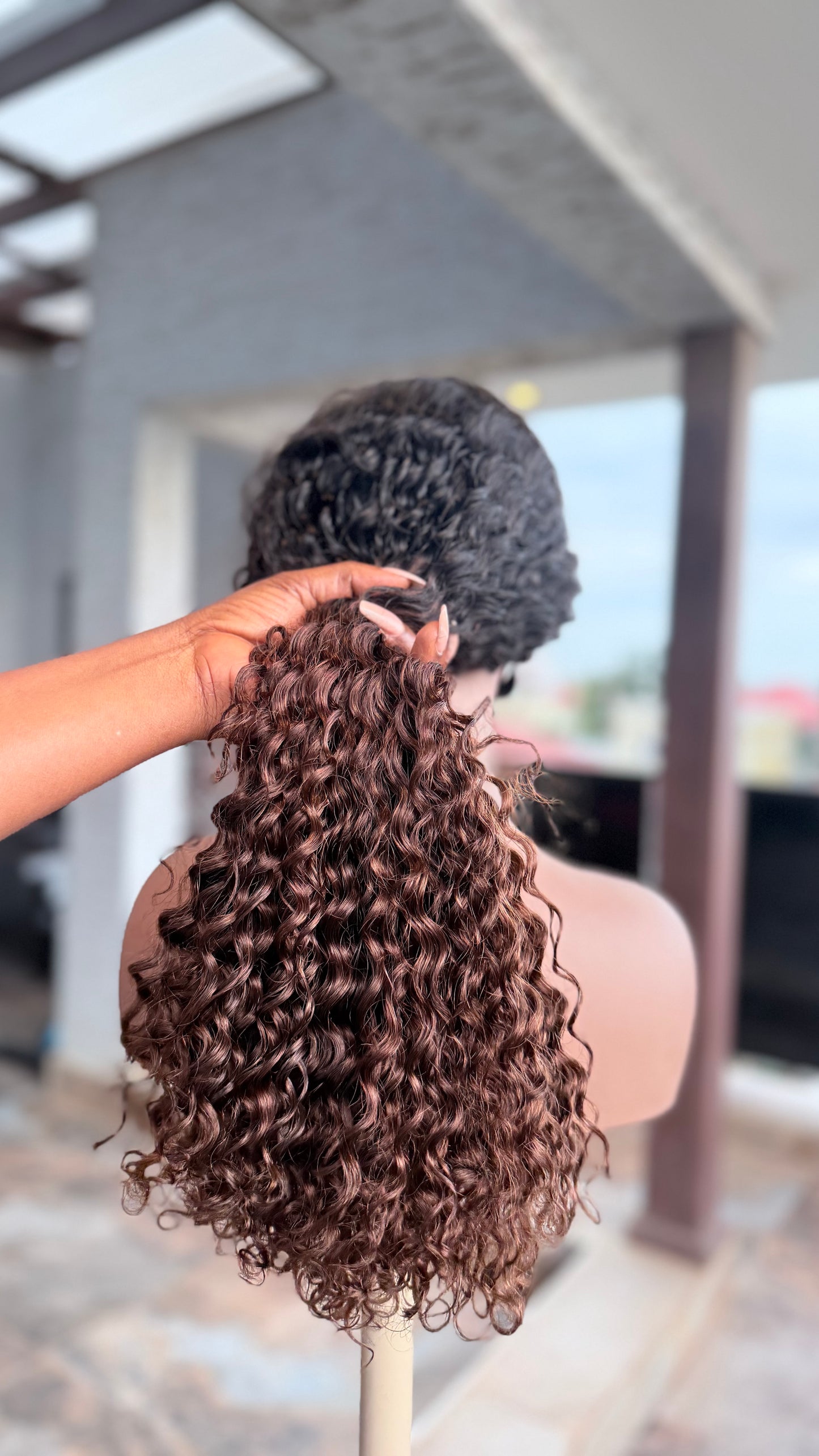 Rich Aunty Premium Deep Wave Wig – 5×5 HD Lace Closure Wig (300g Luxury Density)