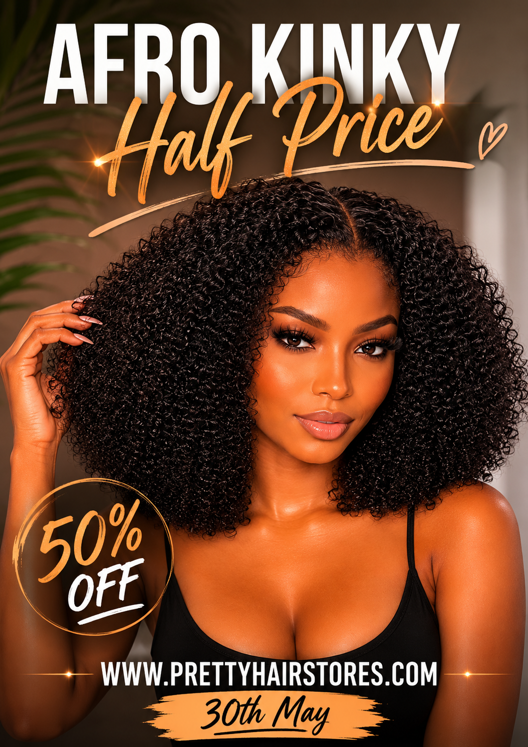 13x4 Afro kinky human hair wig