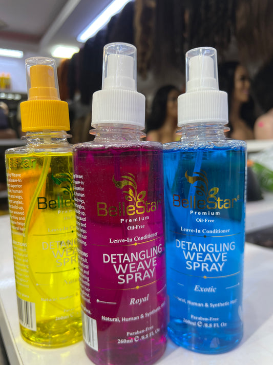 Belle star detangling spray
