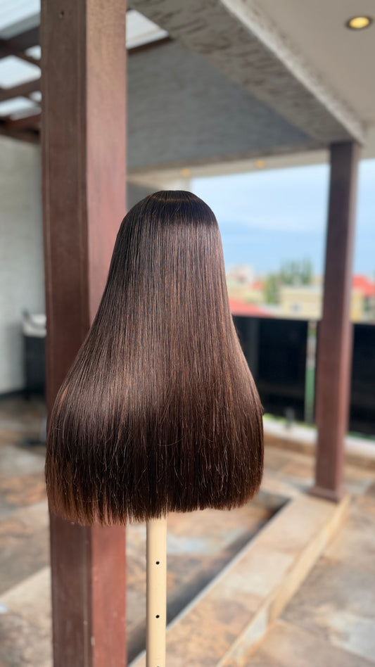 2×6 Donor Straight Wig – SDD Raw Donor Hair | Super Double Drawn Straight Wig