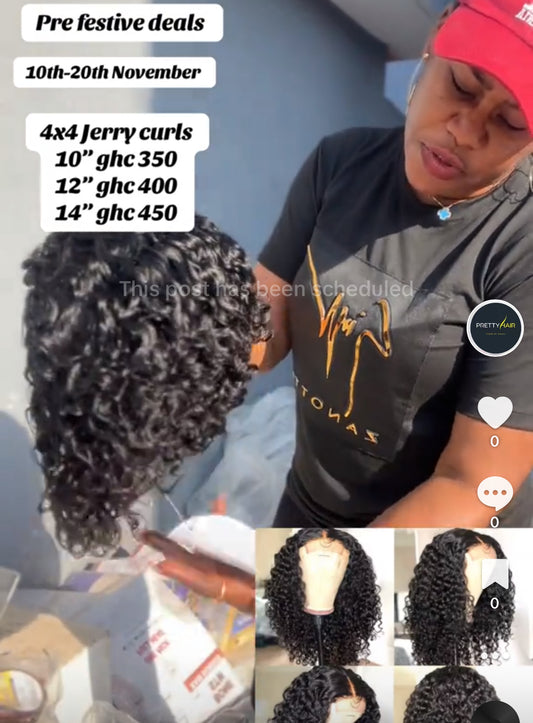 DZ 4x4 Jerry curls wig