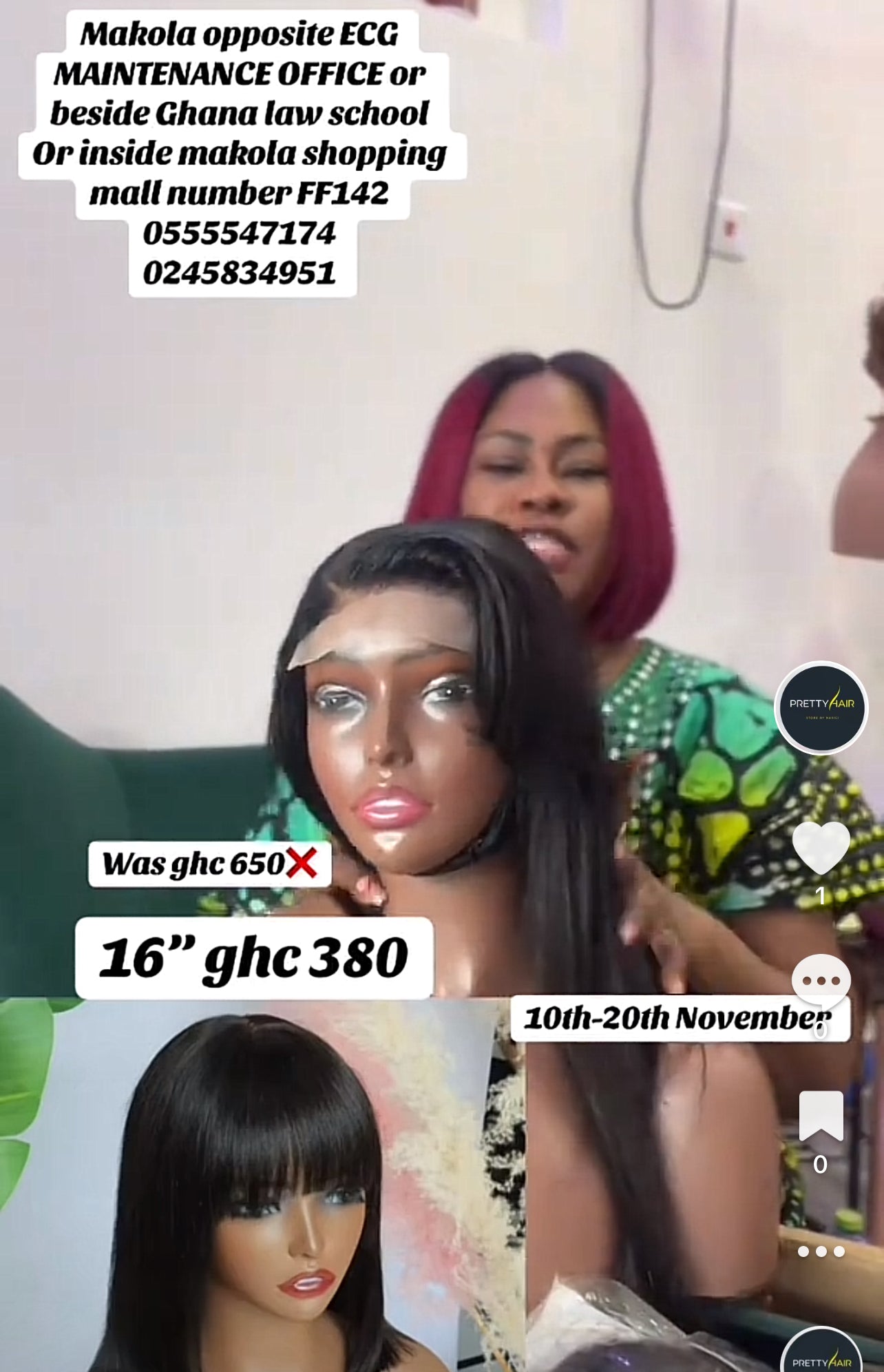 Fringe 4x4 bob wig 16”