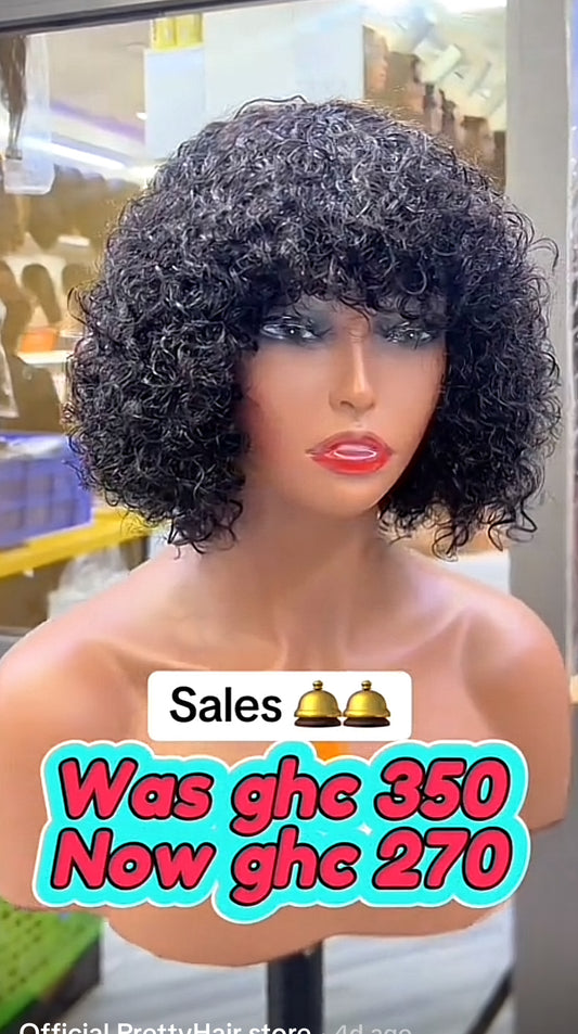 SC Executive fringe curls wig unit