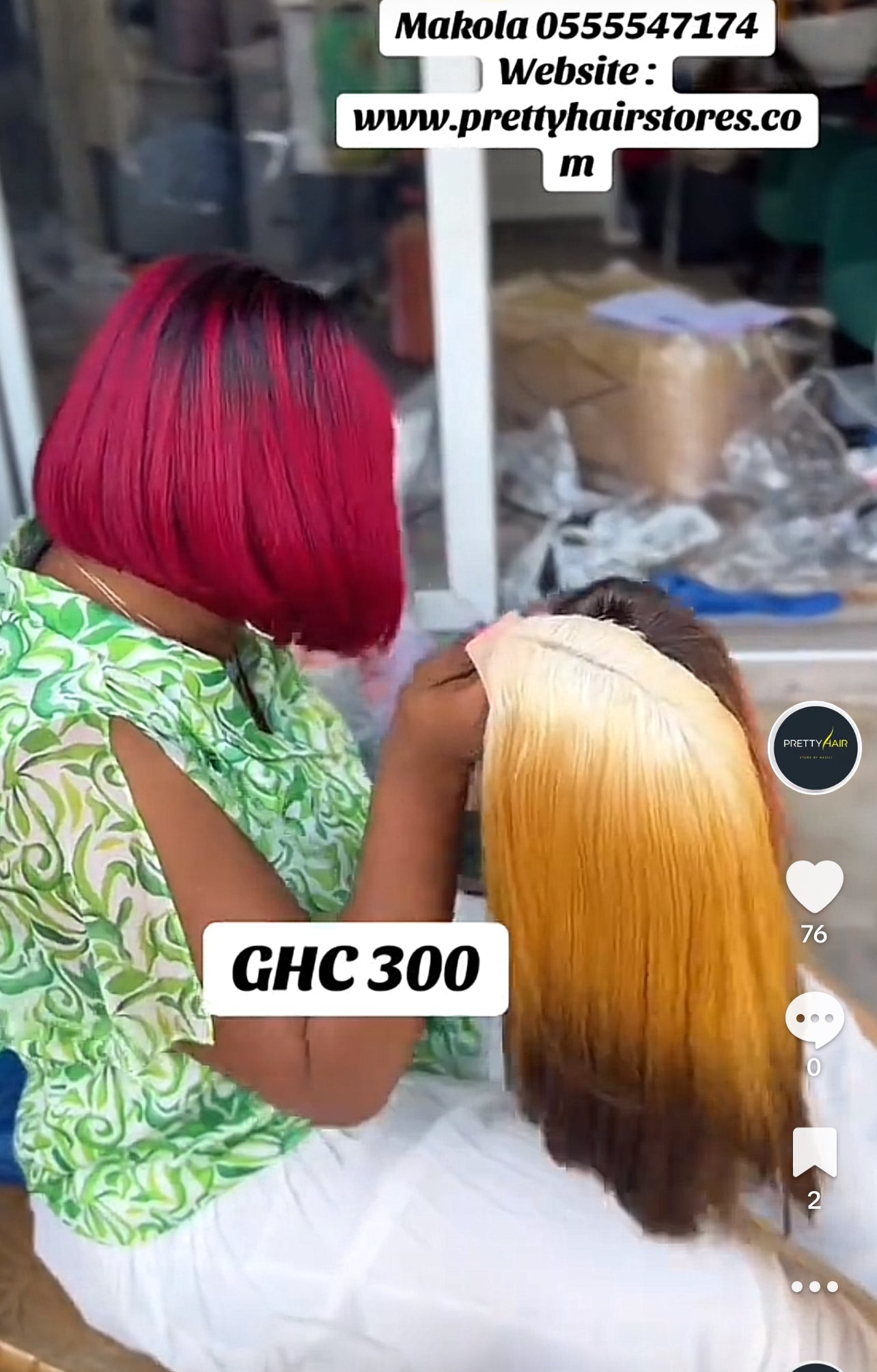 Blend bone straight 2x6 wig