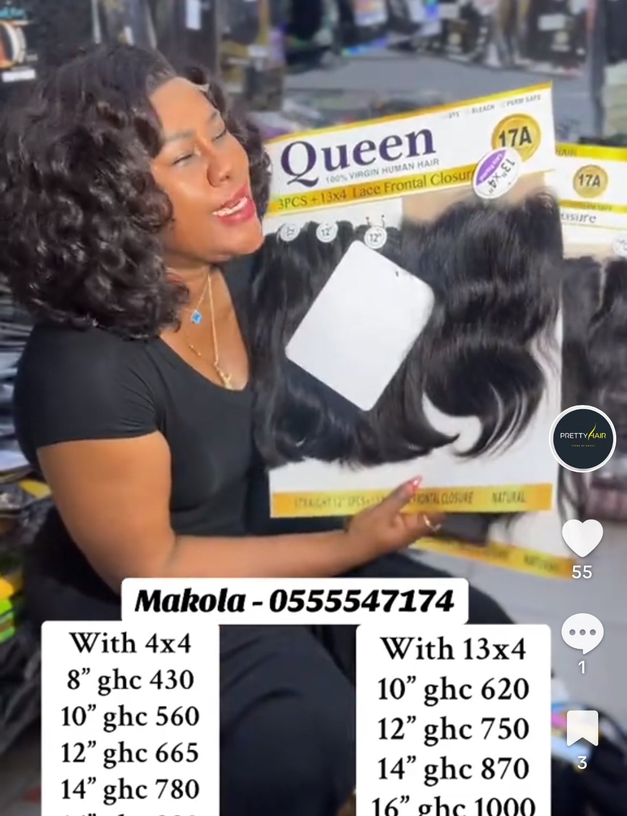 Queen Grade 17A straight packet hair