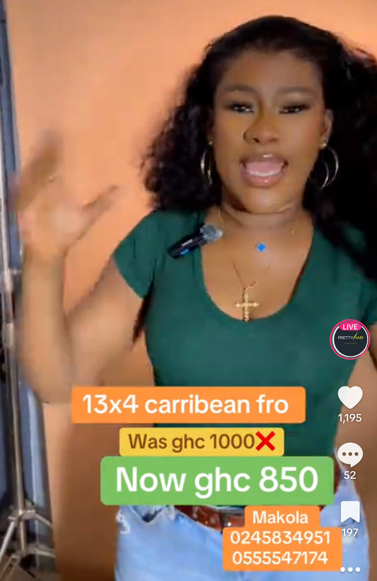 13x4 Carribean fro curls wig