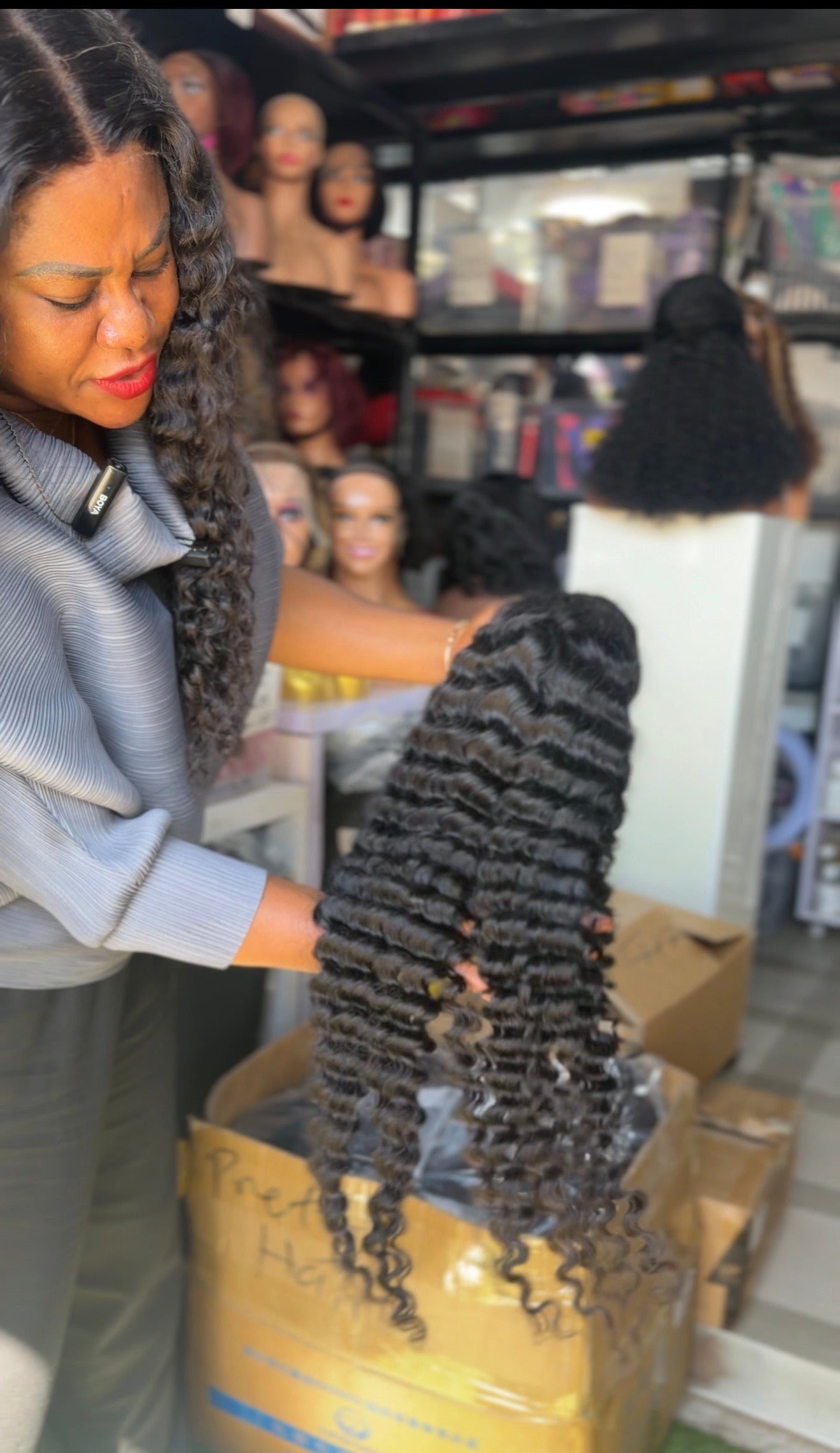 13x4 human hair deep wave black