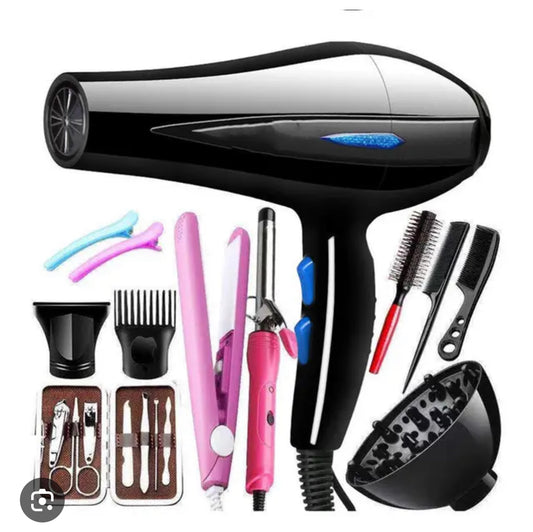 12 in hair dryer set