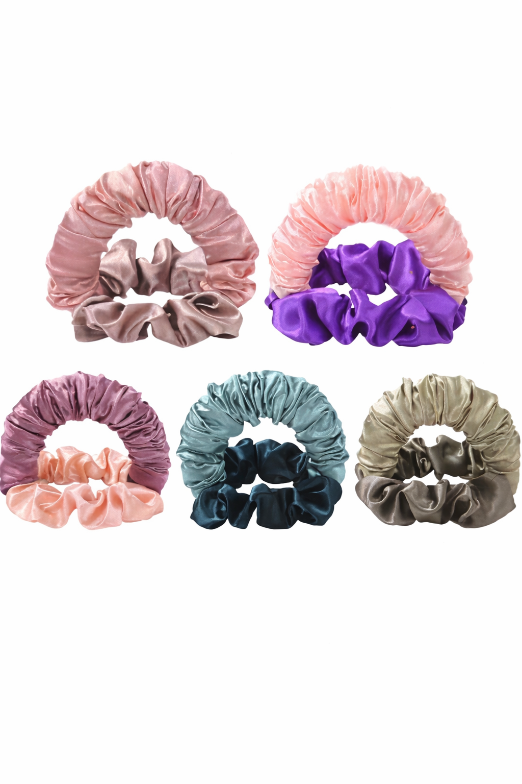 Silk Curl Scrunchies – Soft Satin Hair Scrunchies for Ponytails & Protective Styling