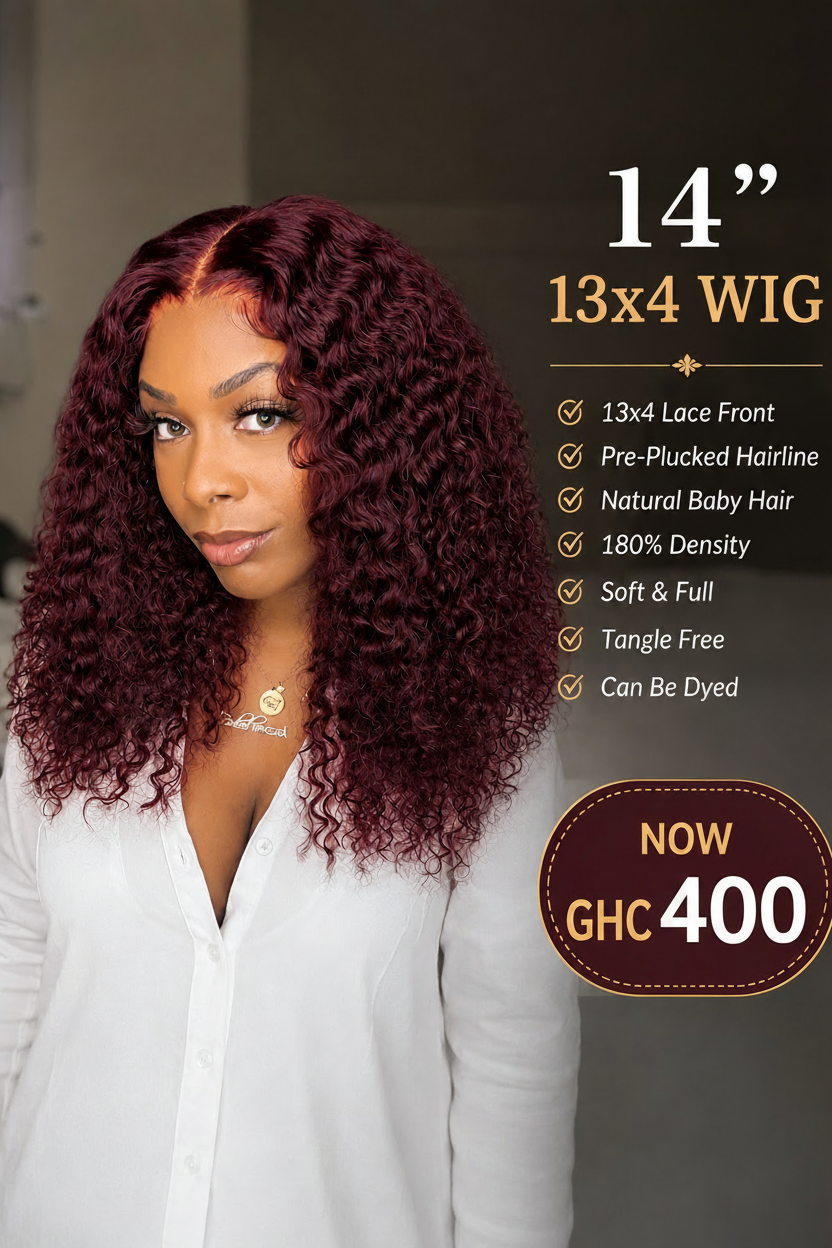 13x4 Human Curly Hair Wig 99j