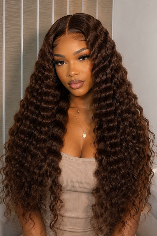 Human hair Deep Wave wig 13x4 #4