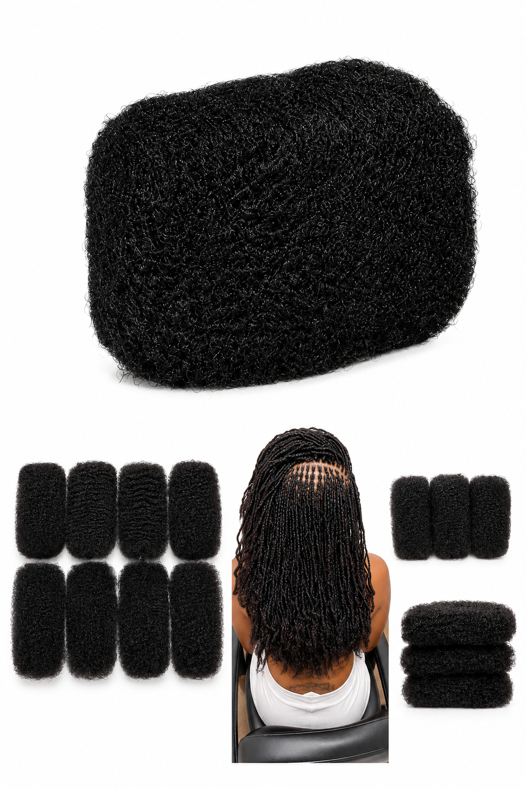 Human hair kinky bulk