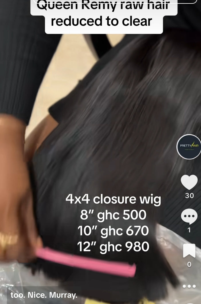 Queen raw donor 4x4 bob